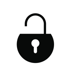 lock icon on a white background, vector illustration