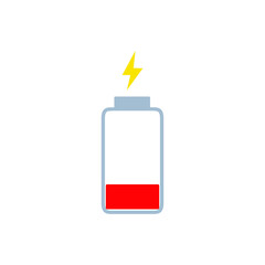 Charge level icon on white background, vector illustration