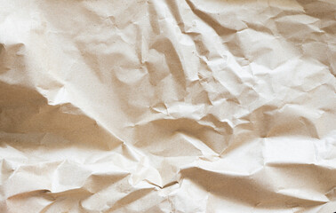 Cardboard paper sheet crumpled white paper texture, abstract textured background.