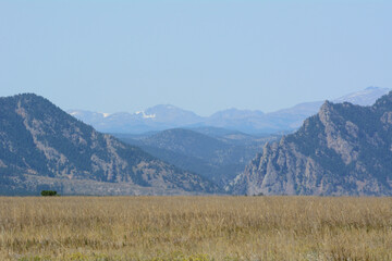Fototapeta premium View of El Dorado Canyon and Rocky Mountains from Golden Colorado