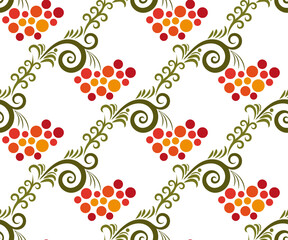 Vector autumn leaves seamless pattern. Creative background with leafs