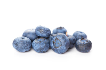 heap of blueberries isolated on white background