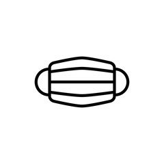 mask outline Icon. corona virus vector illustration on white background
