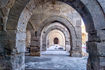 Fototapeta na wymiar entrance to the church of the holy sepulchre