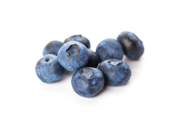 heap of blueberries isolated on white background