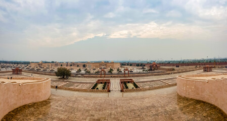 December 15.2019. The ambedkar memorial park of lucknow. It is a massive area of stonework in the...