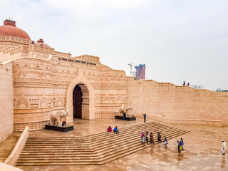 December 15.2019. The ambedkar memorial park of lucknow. It is a massive area of stonework in the city of lucknow and a popular tourist attraction.