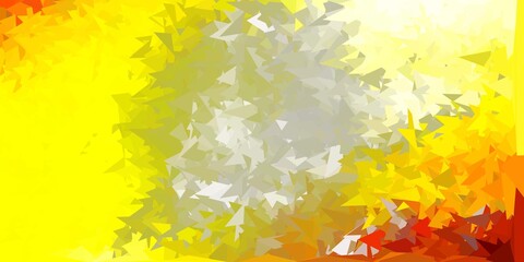 Dark yellow vector triangle mosaic design.