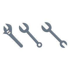 Wrench illustration for repair and home renovation theme.