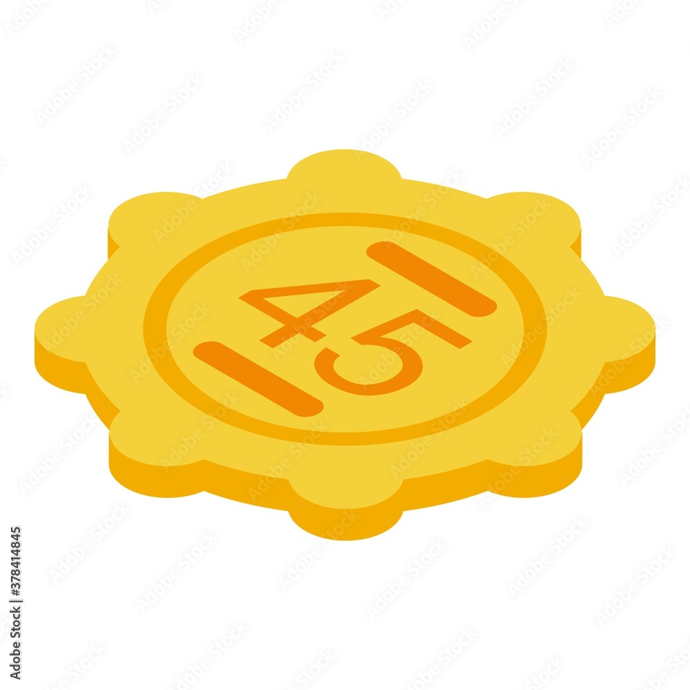 Aufkleber gold game token icon. isometric of gold game token vector icon for web design isolated on white back