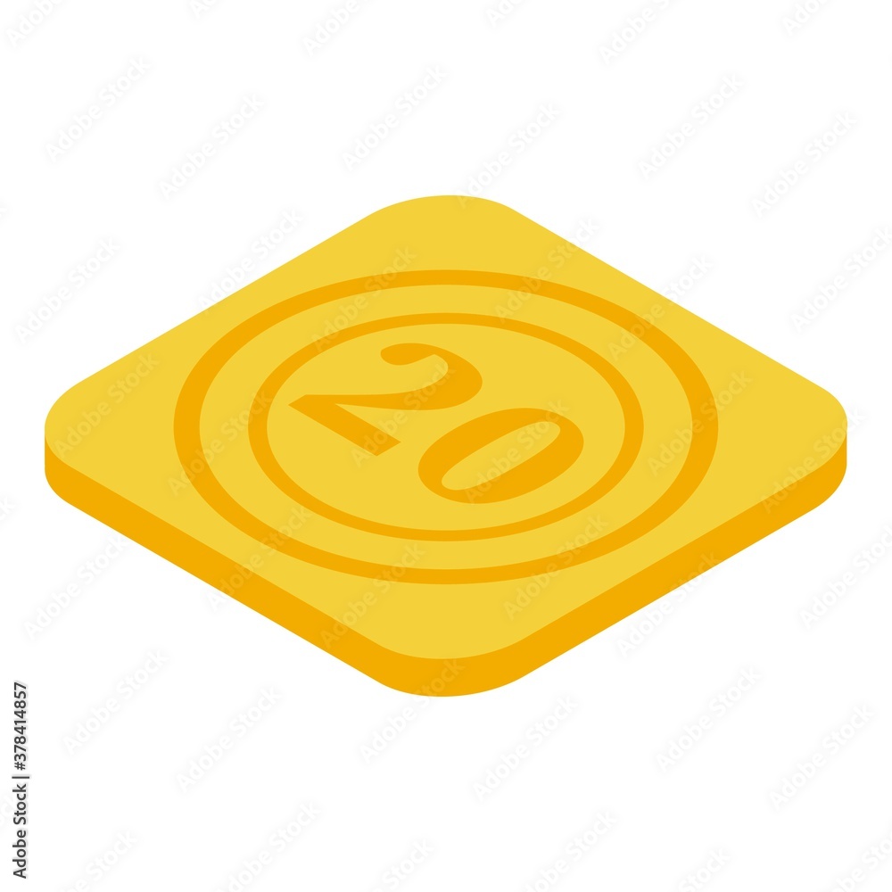 Aufkleber star token icon. isometric of star token vector icon for web design isolated on white background