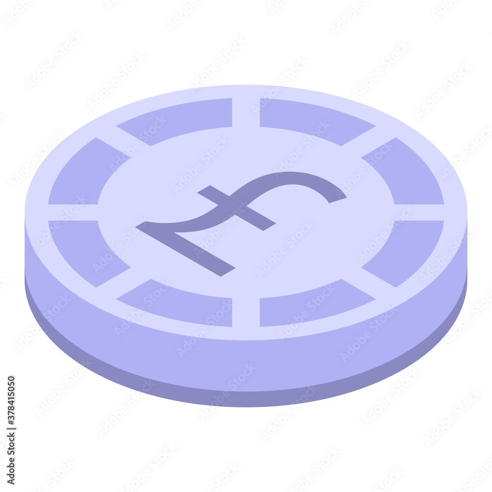Aufkleber pound token icon. isometric of pound token vector icon for web design isolated on white background