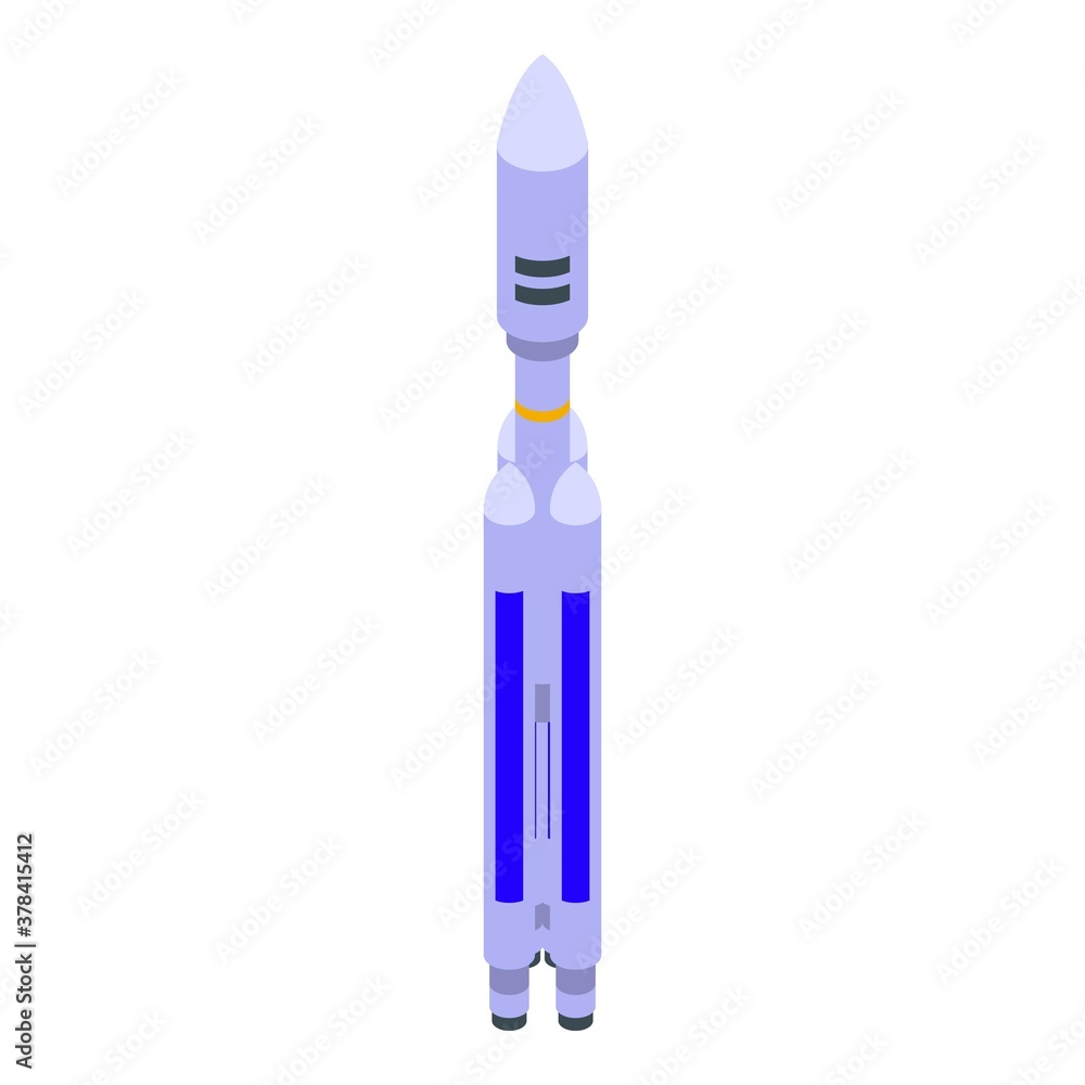 Poster Astronaut spaceship icon. Isometric of astronaut spaceship vector icon for web design isolated on white background