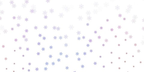 Light blue, red vector natural artwork with flowers.