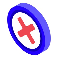 Quality assurance restricted icon. Isometric of quality assurance restricted vector icon for web design isolated on white background