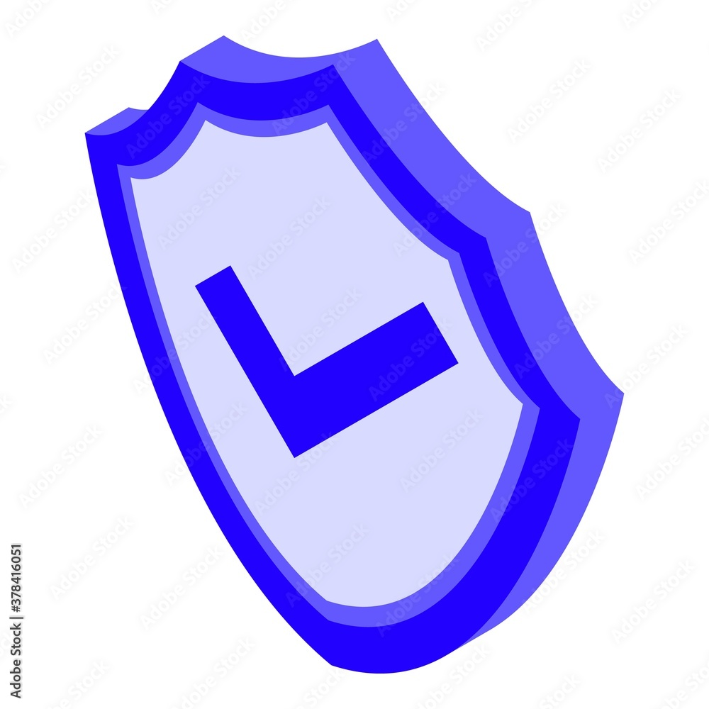 Poster quality assurance shield icon. isometric of quality assurance shield vector icon for web design isol