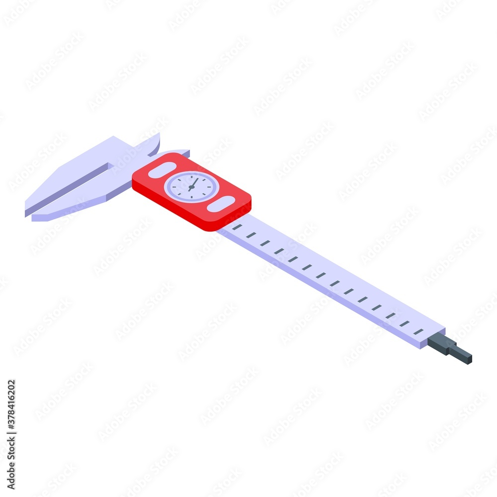 Poster centimeter caliper icon. isometric of centimeter caliper vector icon for web design isolated on whit