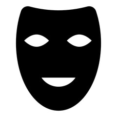 
Theater mask, theme party icon in filled vector design 
