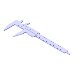 Open caliper icon. Isometric of open caliper vector icon for web design isolated on white background