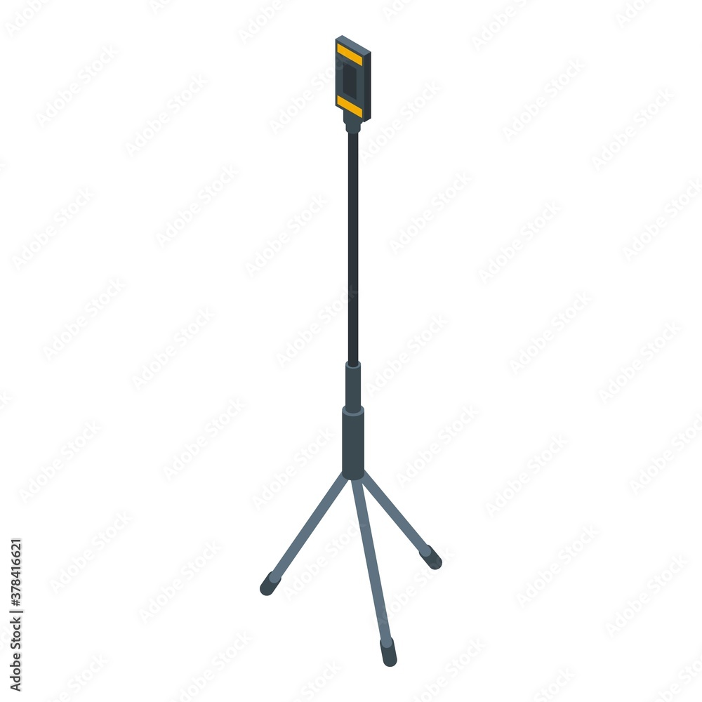 Poster smartphone tripod icon. isometric of smartphone tripod vector icon for web design isolated on white 