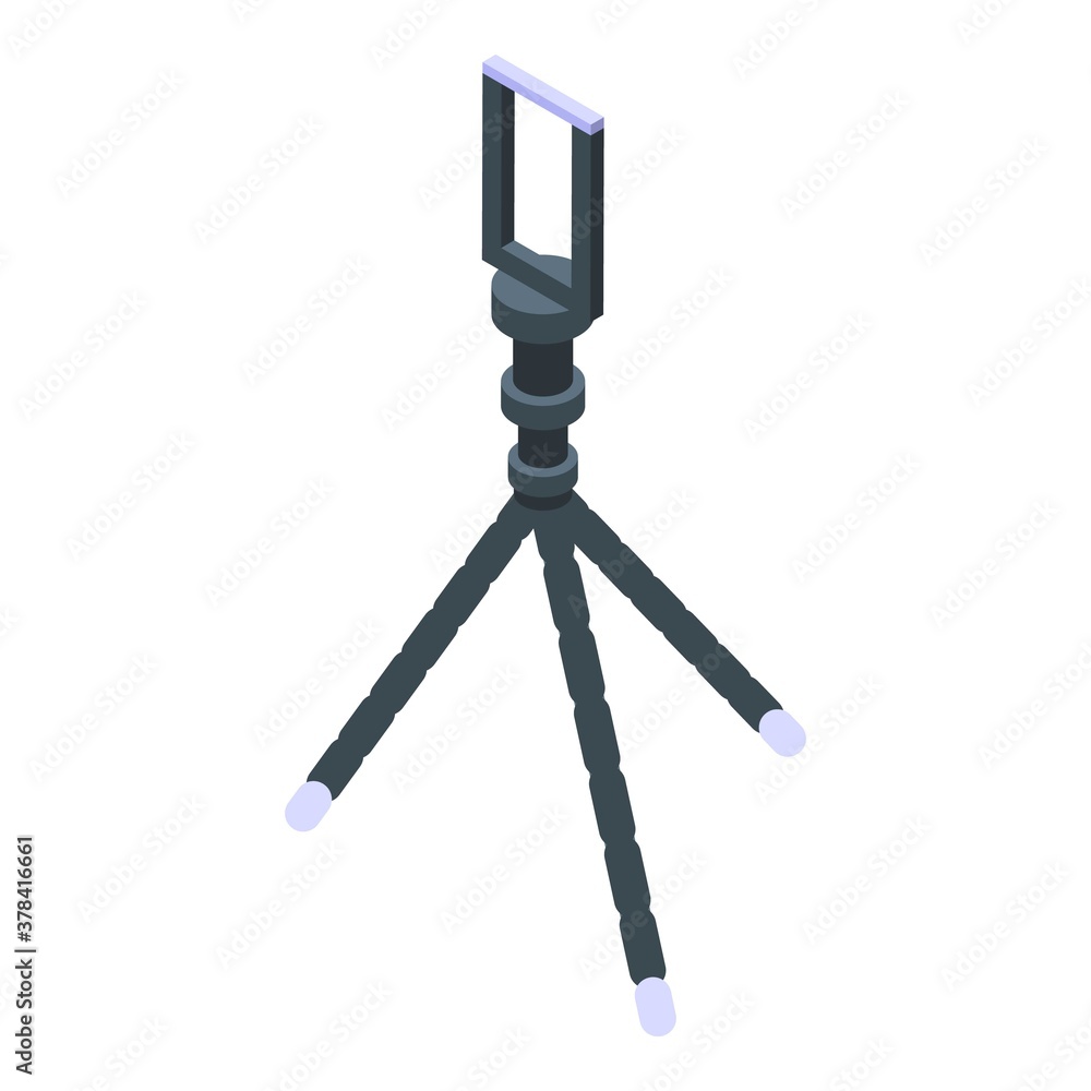 Poster soft flexible tripod icon. isometric of soft flexible tripod vector icon for web design isolated on 