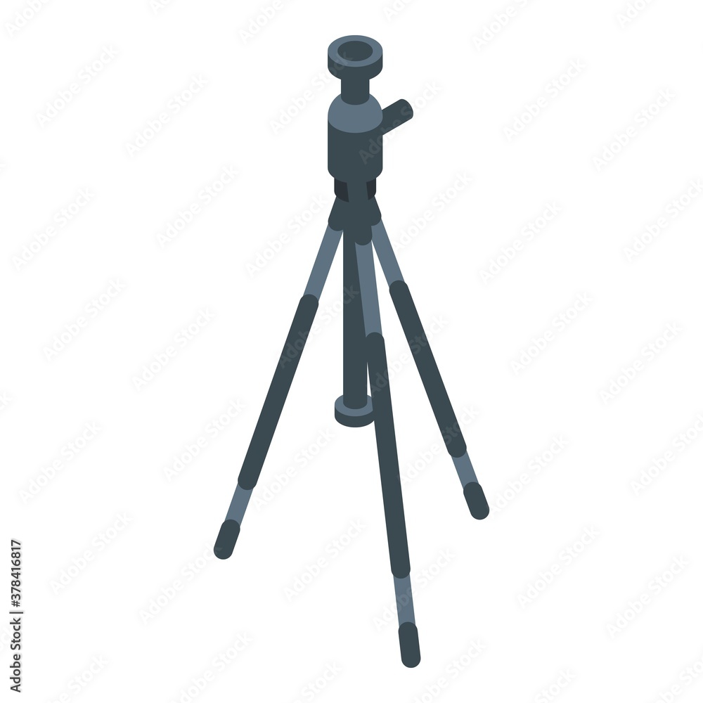 Poster photo camera tripod icon. isometric of photo camera tripod vector icon for web design isolated on wh
