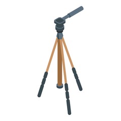Video tripod icon. Isometric of video tripod vector icon for web design isolated on white background