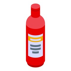 Washcloth cleaner bottle icon. Isometric of washcloth cleaner bottle vector icon for web design isolated on white background