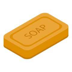 Washcloth soap icon. Isometric of washcloth soap vector icon for web design isolated on white background