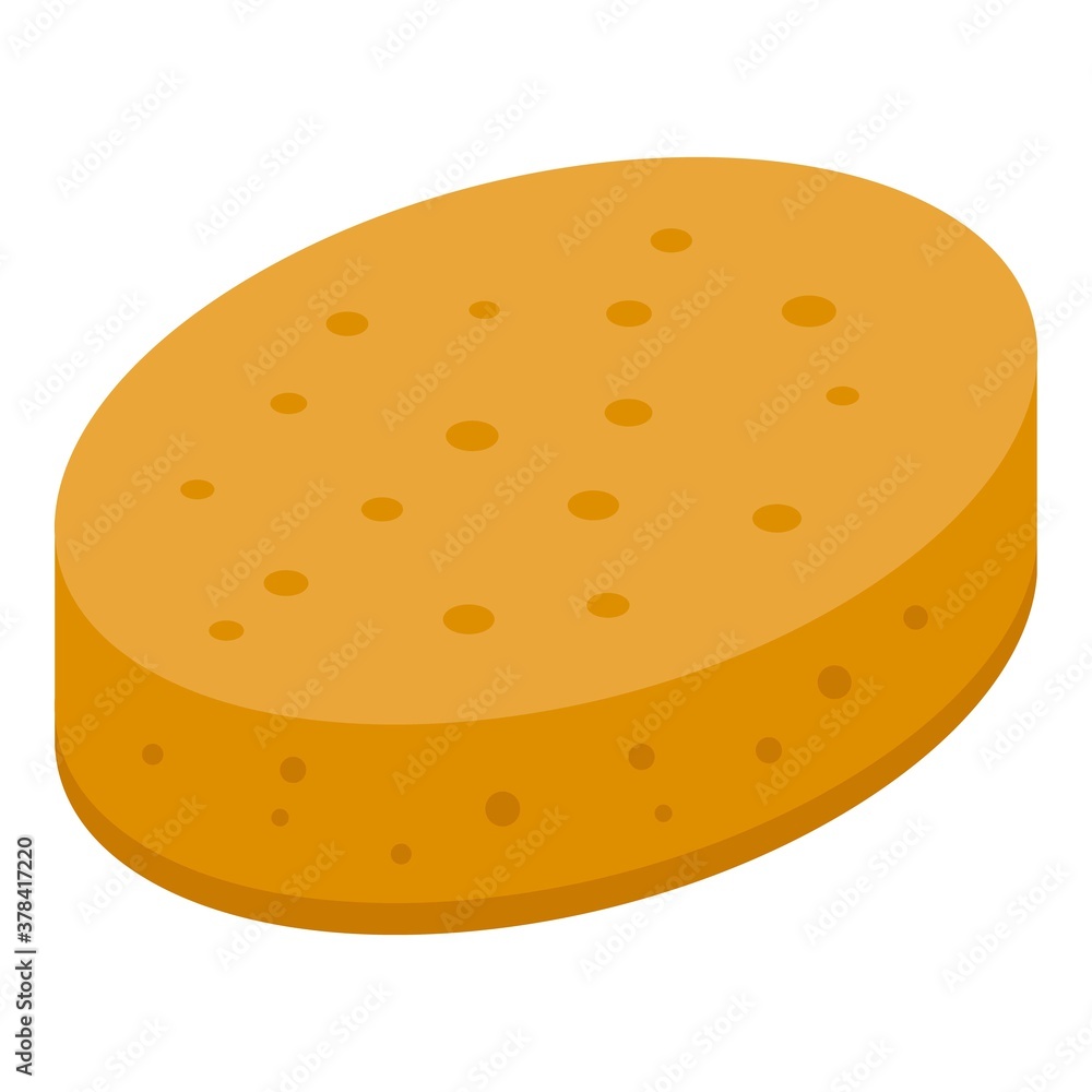 Poster soft sponge icon. isometric of soft sponge vector icon for web design isolated on white background