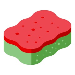 Fiber sponge icon. Isometric of fiber sponge vector icon for web design isolated on white background