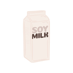 Soy Milk, Soy, Soy Icon, Milk Carton, Dairy Beverage Symbol Vector Illustration Background