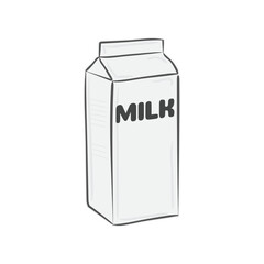 Milk, Milk Icon, Milk Carton, Dairy Beverage Symbol Vector Illustration Background