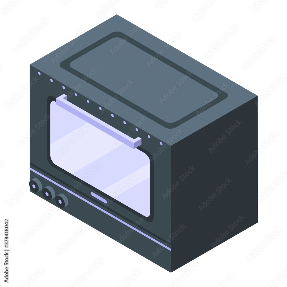 Poster convection oven cooker icon. isometric of convection oven cooker vector icon for web design isolated