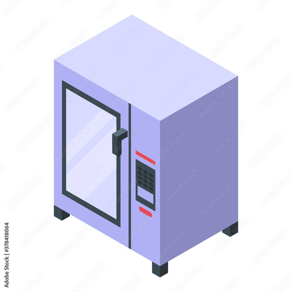 Poster convection oven gas icon. isometric of convection oven gas vector icon for web design isolated on wh