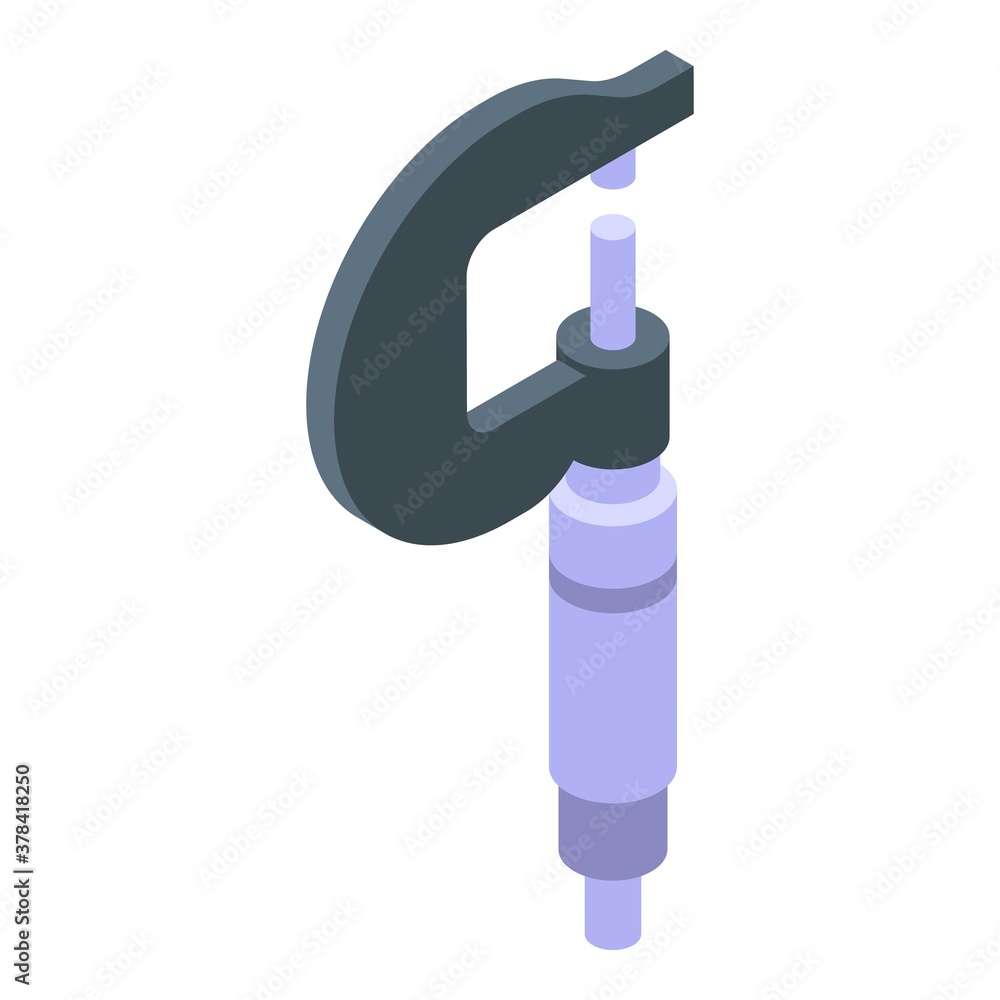 Aufkleber micrometer icon. isometric of micrometer vector icon for web design isolated on white background