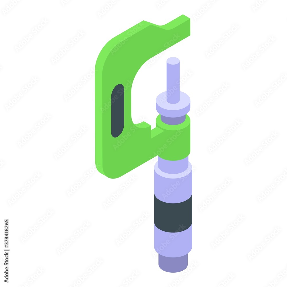 Aufkleber engineer micrometer icon. isometric of engineer micrometer vector icon for web design isolated on wh