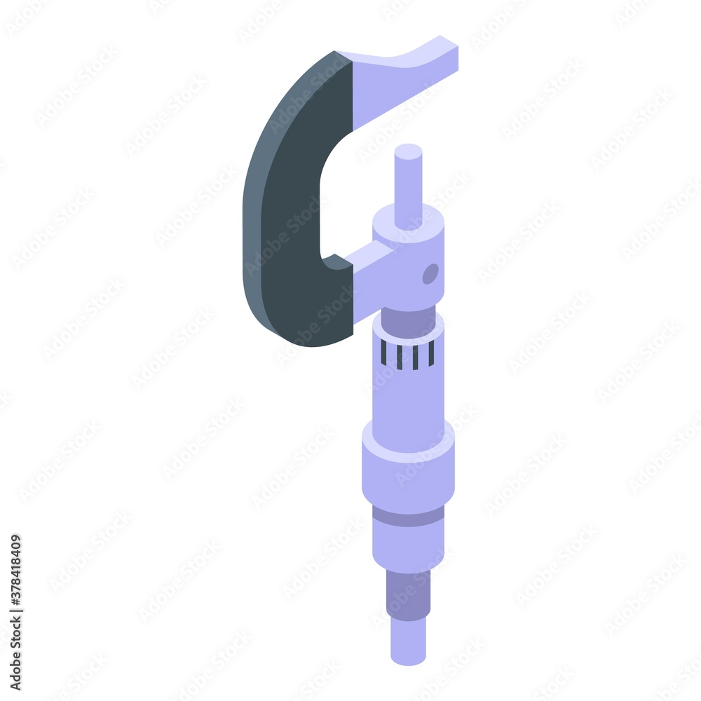 Poster instrument micrometer icon. isometric of instrument micrometer vector icon for web design isolated o