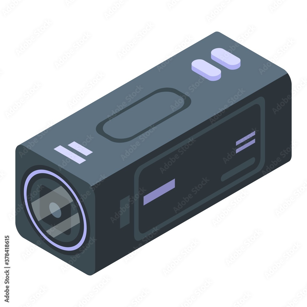 Aufkleber camcorder icon. isometric of camcorder vector icon for web design isolated on white background