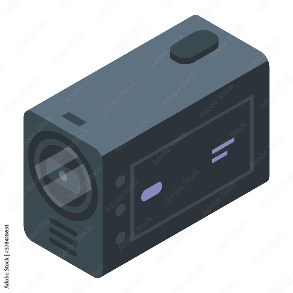 Aufkleber camcorder camera icon. isometric of camcorder camera vector icon for web design isolated on white ba