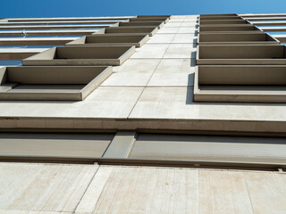 buildings and streets of Bilbao at noon.