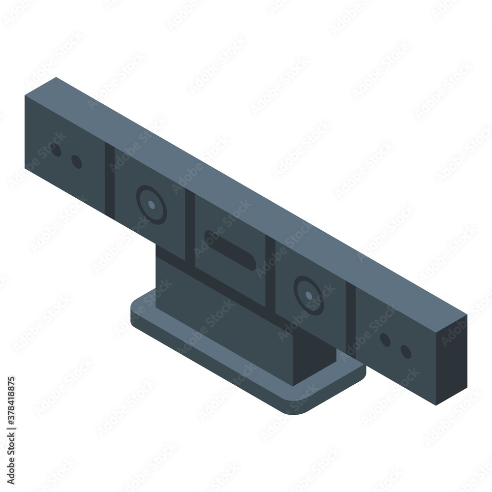 Poster conference web camera icon. isometric of conference web camera vector icon for web design isolated o