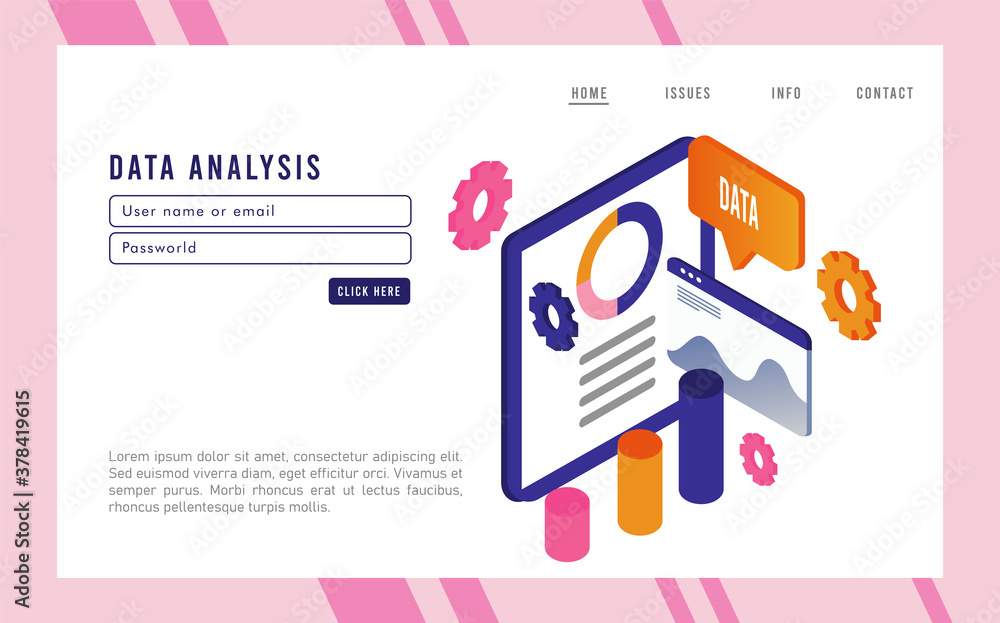 Poster data analysis technology with template webpage and tablet