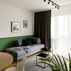 Small living room with modern sofa