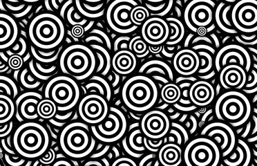 many black white circles