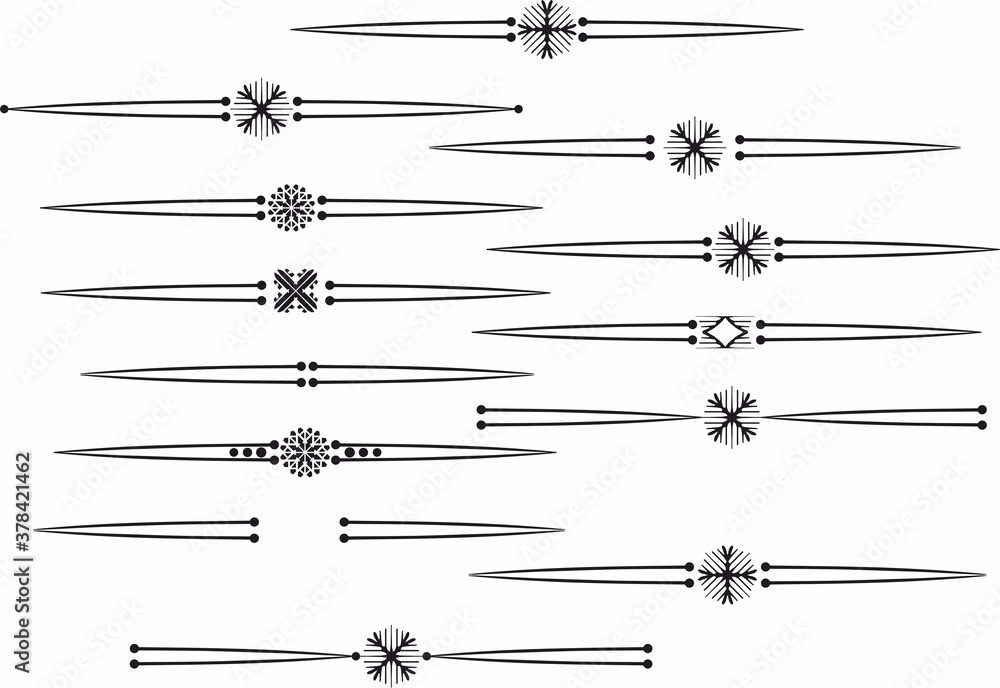 Poster Decorative element divider separator pattern, text breaks
