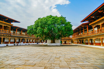 Bhutan,  Paro,  the oldest temple in Bhutan, the Kyichu Lhakhang. 
