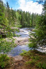 Ahvenkoski waterfall in Karelia