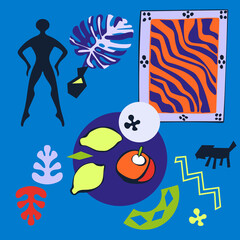 Vector background abstract ballerina artwork. Hand drawn ink illustration. Modern ornamental decorative background. 