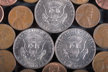 fifty cent back of coins